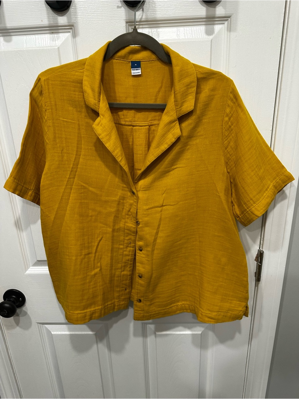 Old Navy Golden Yellow Short Sleeve Shirt